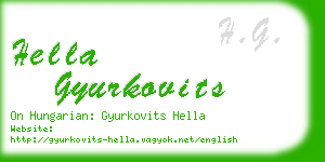 hella gyurkovits business card
